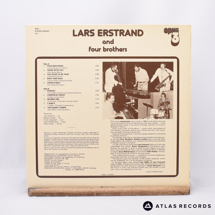 Lars Erstrand - Lars Erstrand And Four Brothers - A2 B LP Vinyl Record - VG+/EX