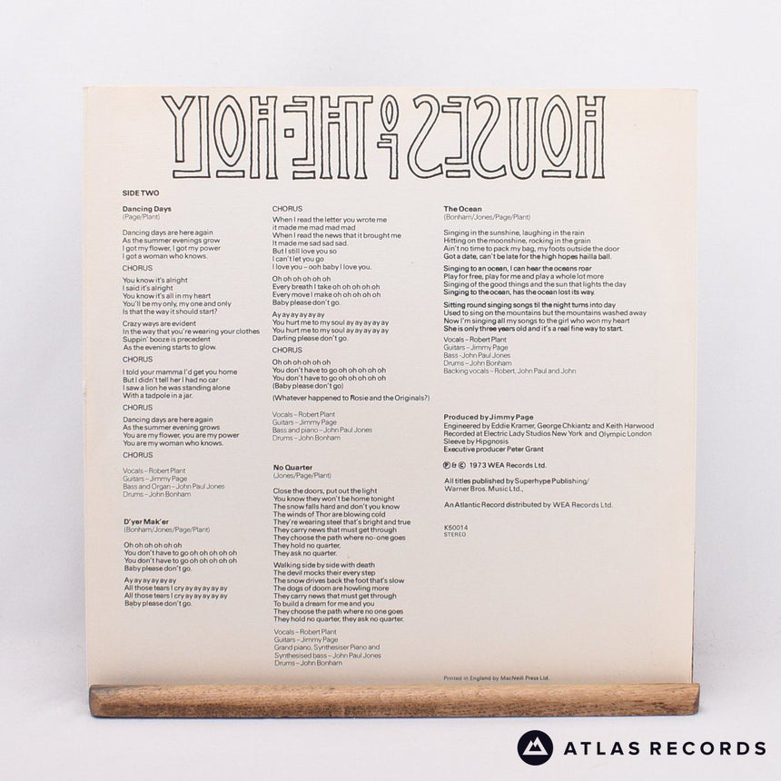 Led Zeppelin - Houses Of The Holy - First Uk Press LP Vinyl Record - EX/VG+