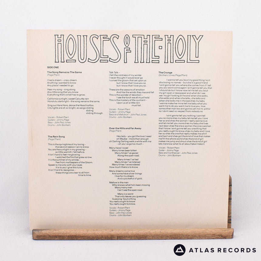 Led Zeppelin - Houses Of The Holy - A2 B2 LP Vinyl Record - EX/EX