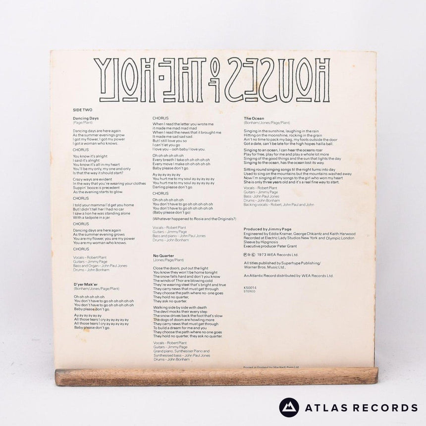 Led Zeppelin - Houses Of The Holy - A2 B2 LP Vinyl Record - VG+/VG+