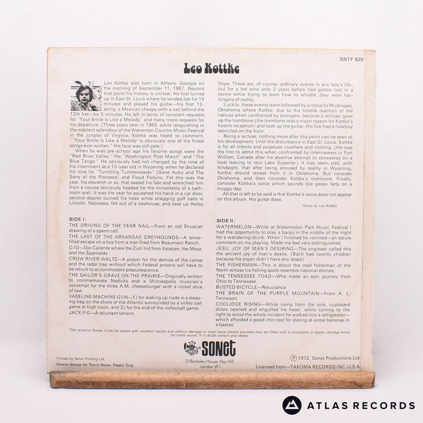 Leo Kottke - 6 & 12 String Guitar - LP Vinyl Record - VG+/EX