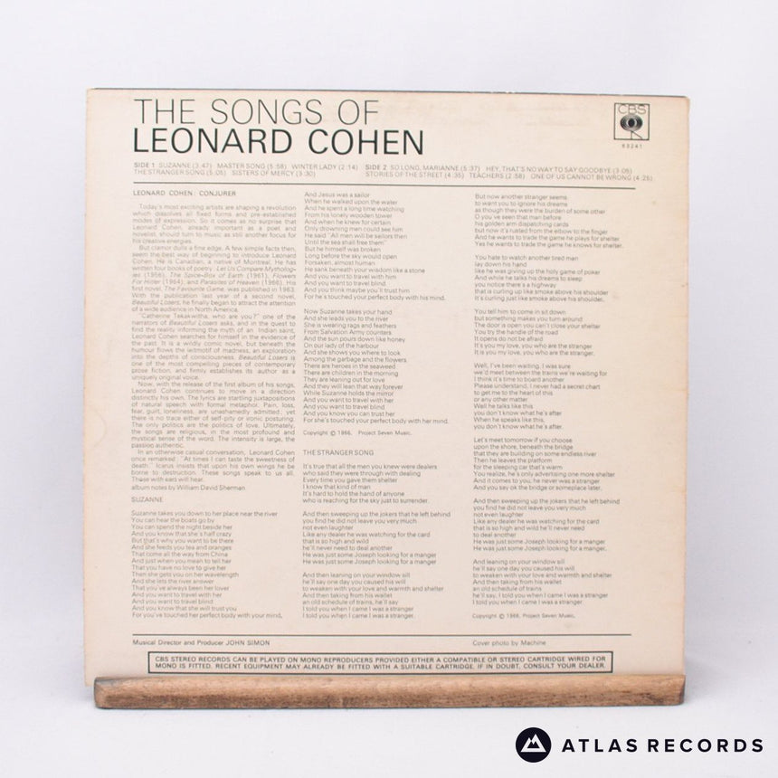 Leonard Cohen - Songs Of Leonard Cohen - Reissue LP Vinyl Record - VG+/VG+