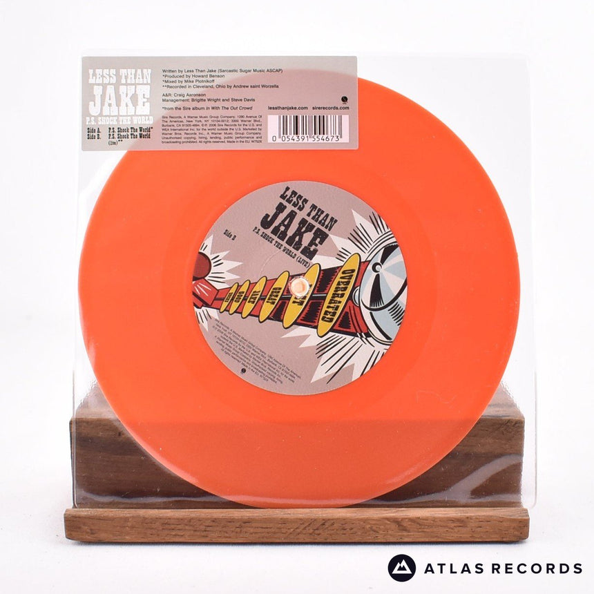 Less Than Jake P.S. Shock The World 7" Vinyl Record - Front Cover & Record