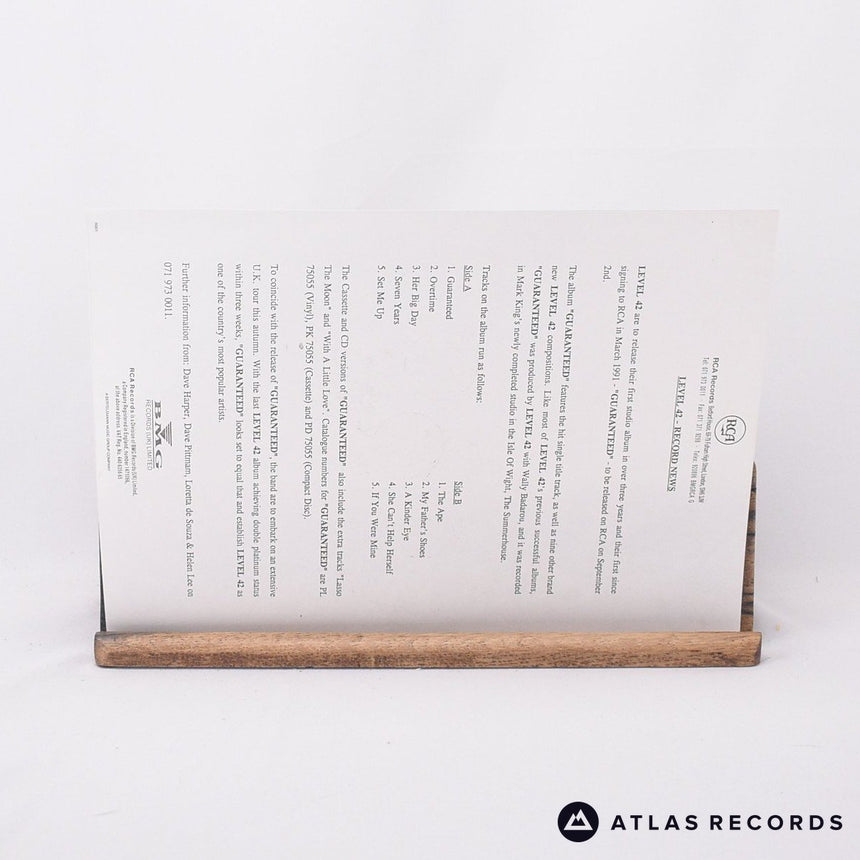 Level 42 - Guaranteed - Insert LP Vinyl Record - VG+/NM