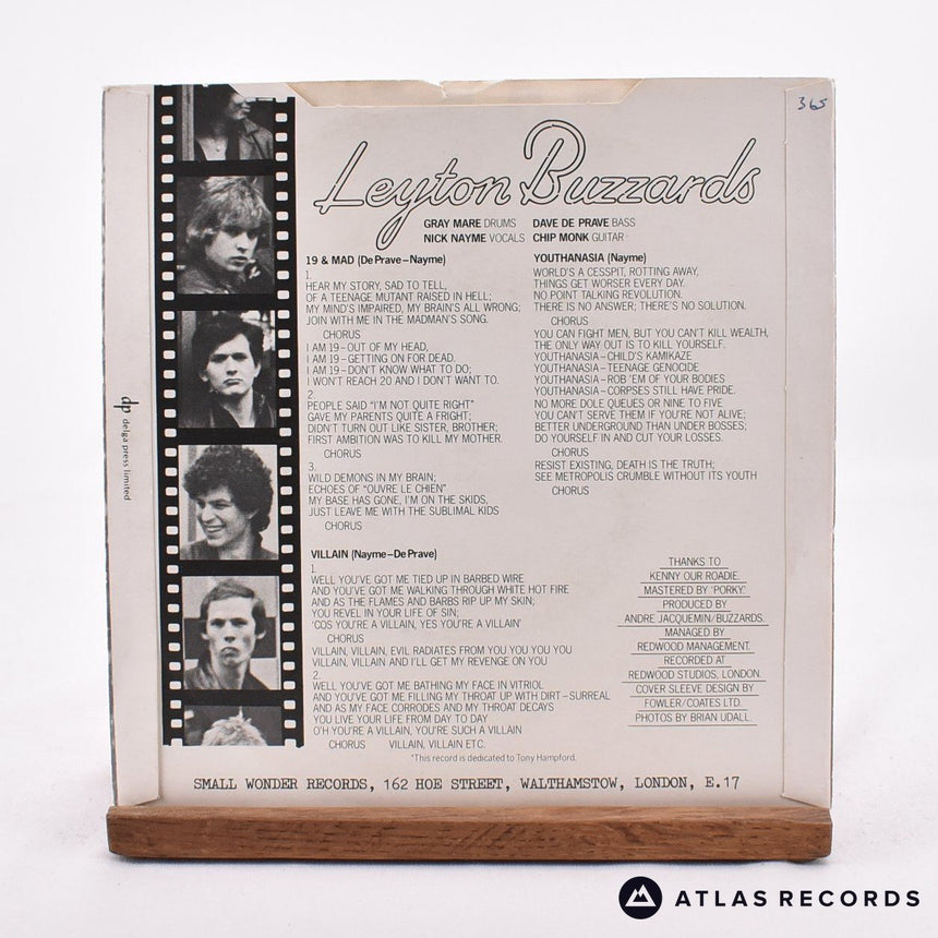 Leyton Buzzards - 19 & Mad - 7" Vinyl Record - VG+/EX