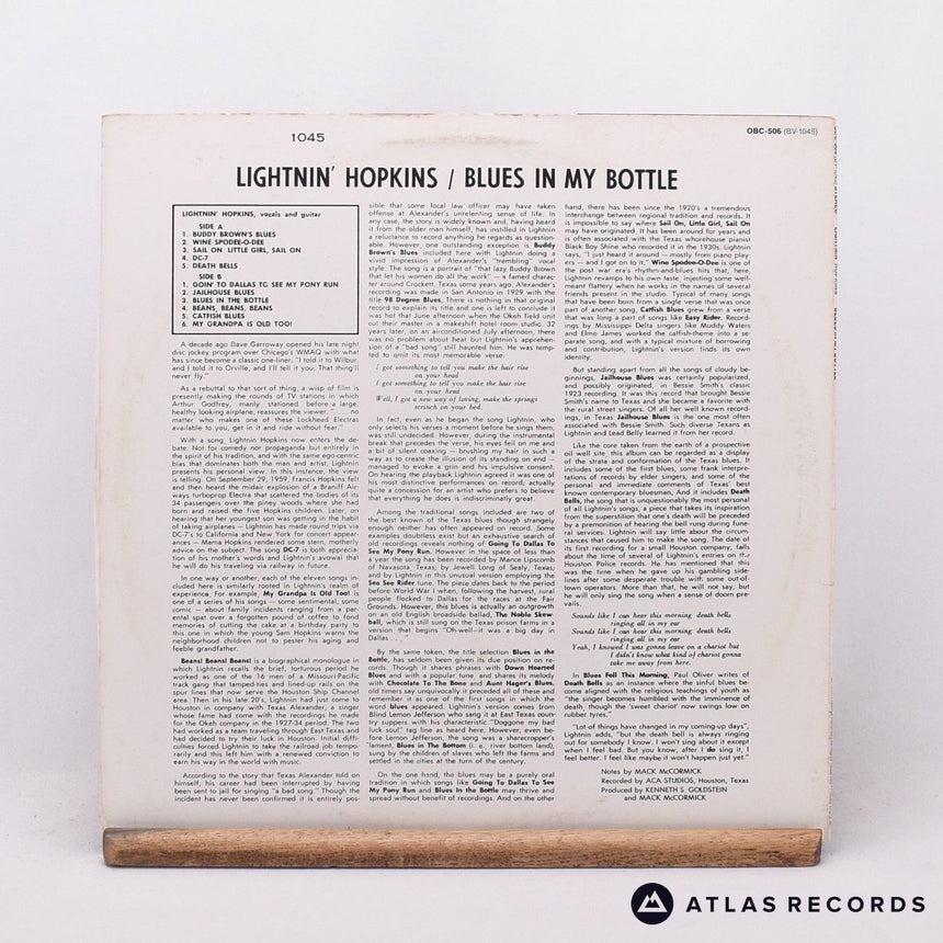 Lightnin' Hopkins - Blues In My Bottle - A-1 B-1 LP Vinyl Record - VG+/EX