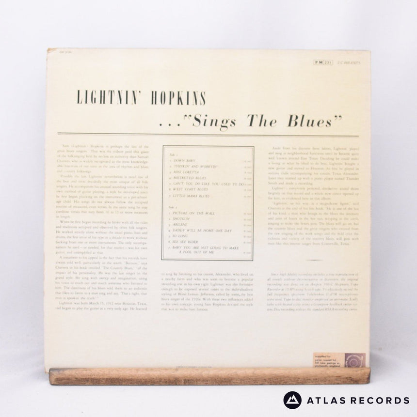 Lightnin' Hopkins - Sings The Blues - LP Vinyl Record - VG+/VG+