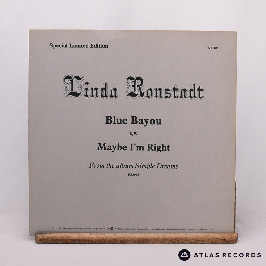 Linda Ronstadt - Blue Bayou - Blue Limited Edition 12" Vinyl Record - EX/EX