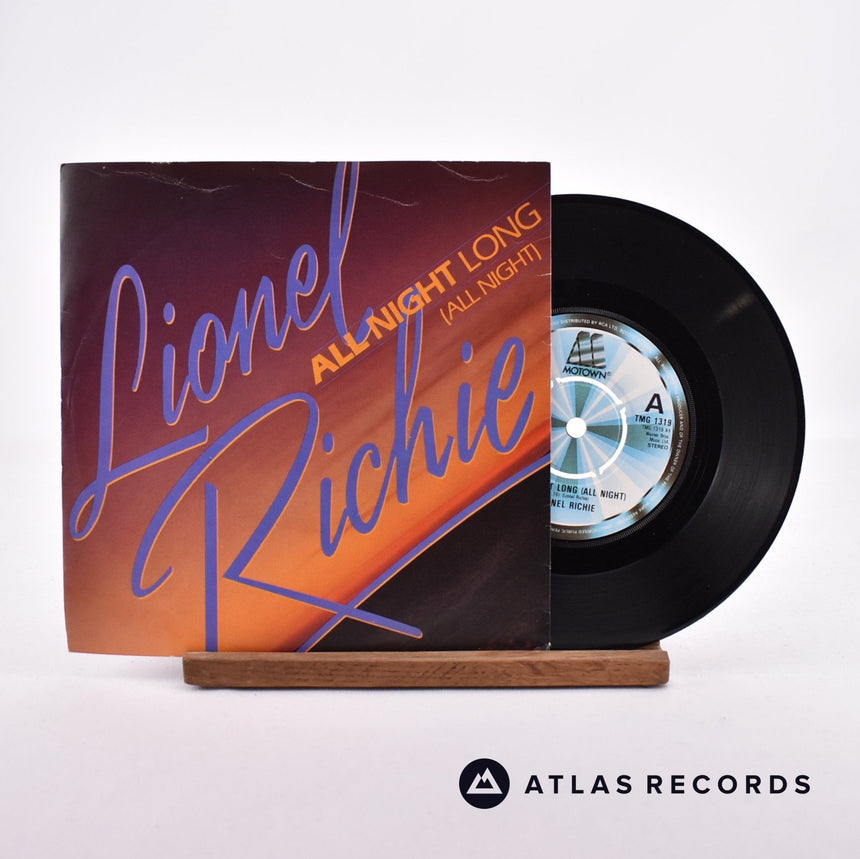 Lionel Richie All Night Long 7" Vinyl Record - Front Cover & Record