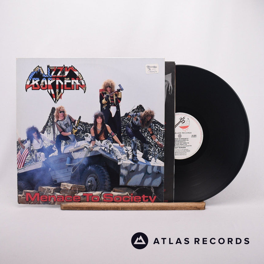 Lizzy Borden Menace To Society LP Vinyl Record - Front Cover & Record