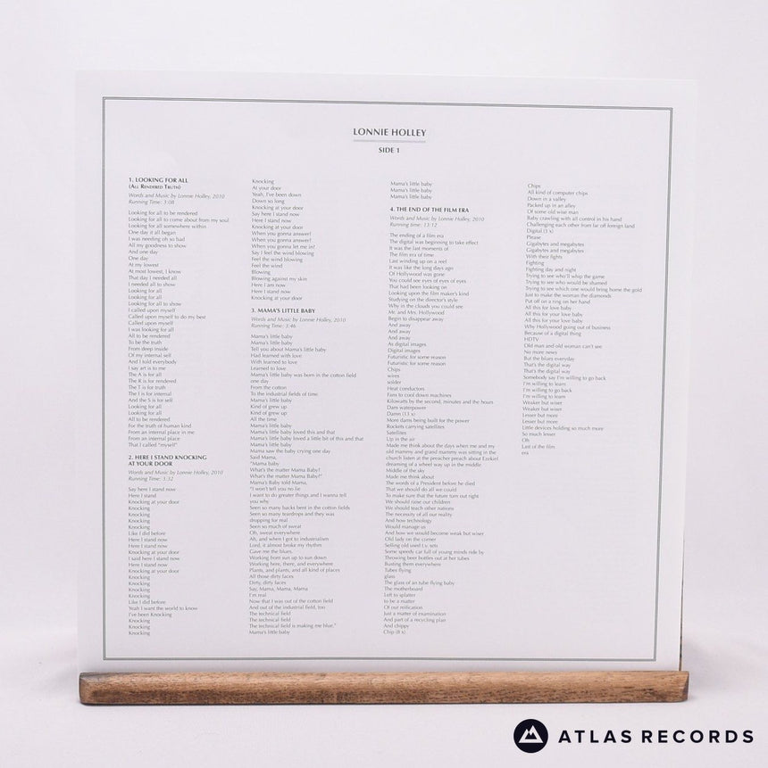 Lonnie Holley - Just Before Music - A B Double LP Vinyl Record - EX/EX