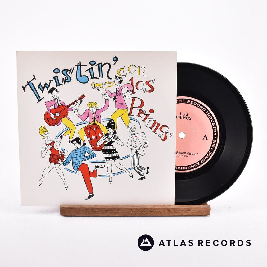 Los Primos Twistin' Con Los Primos 7" Vinyl Record - Front Cover & Record