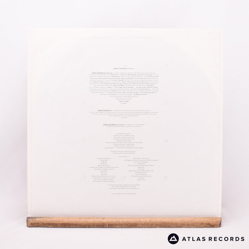 Lou Reed - Songs For Drella - 1-A 1-B LP Vinyl Record - VG+/EX