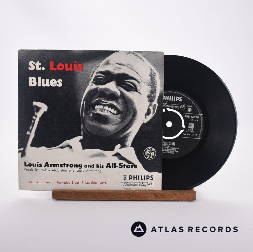 Louis Armstrong And His All-Stars St Louis Blues 7" Vinyl Record - Front Cover & Record