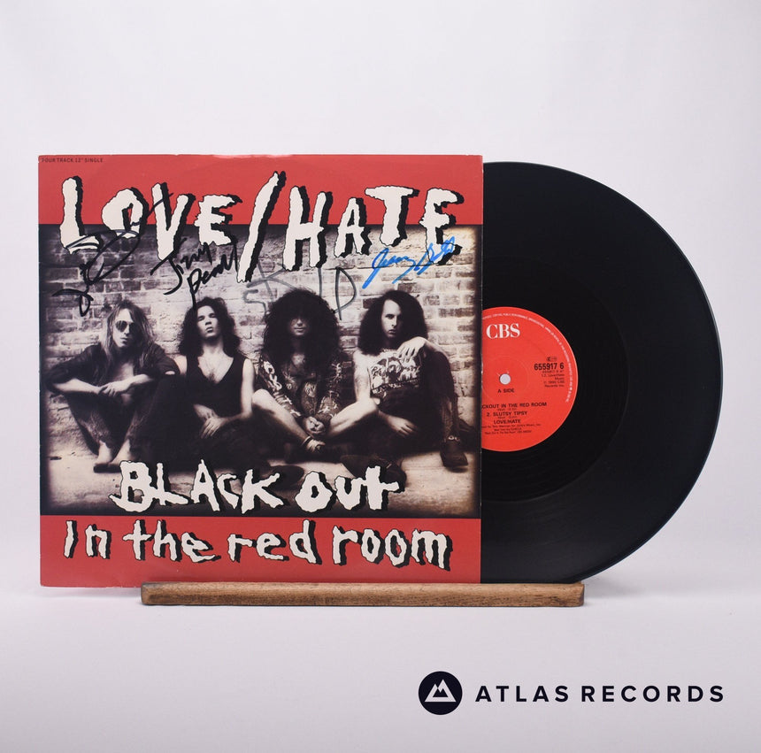 Love/Hate Black Out In The Red Room 12" Vinyl Record - Front Cover & Record