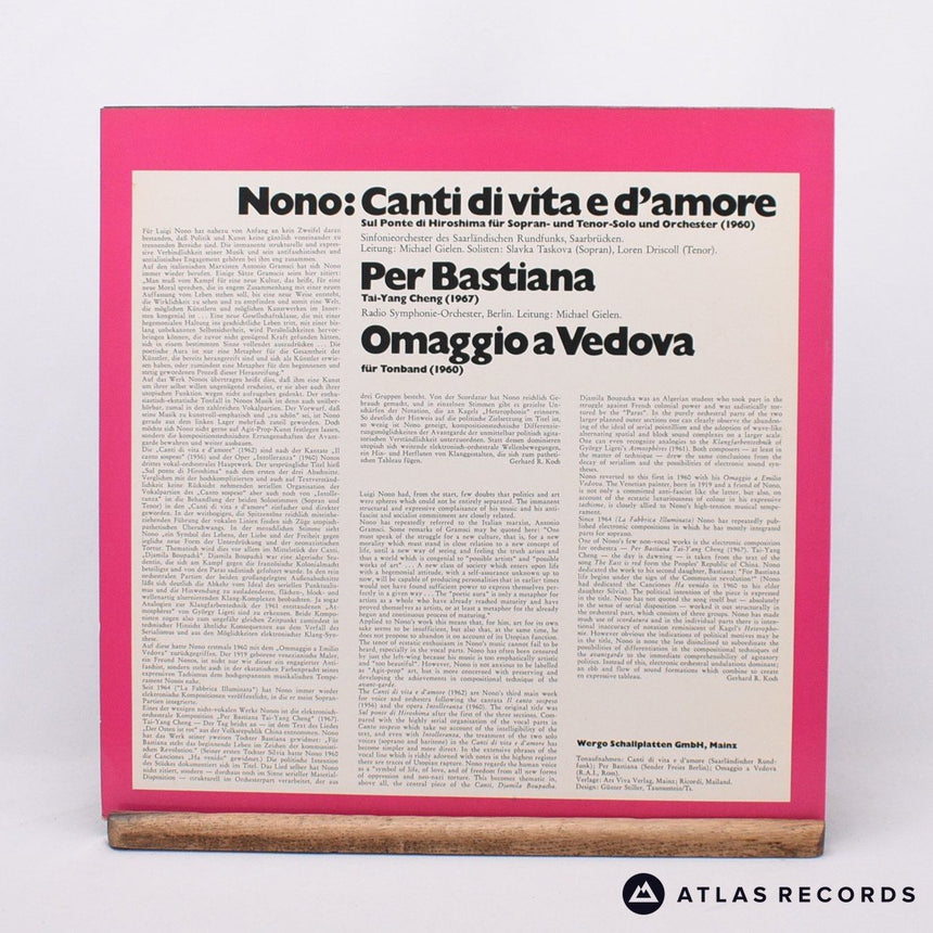 Luigi Nono - Canti Di Vita E D'Amore - LP Vinyl Record - EX/VG+