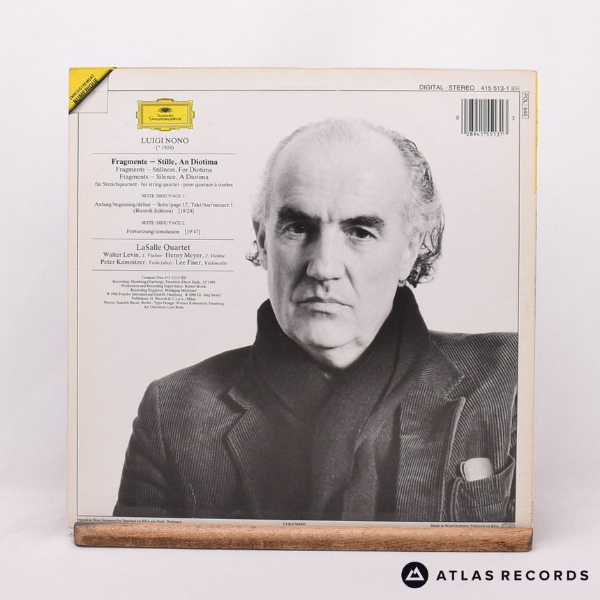 Luigi Nono - Fragmente – Stille, An Diotima - LP Vinyl Record - EX/EX