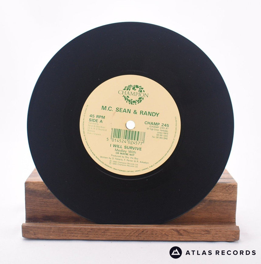 M.C. Sean - I Will Survive Medley With Or Maybe Not - 7" Vinyl Record - VG+/EX