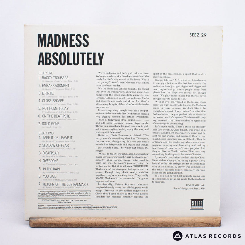 Madness - Absolutely - LP Vinyl Record - EX/EX