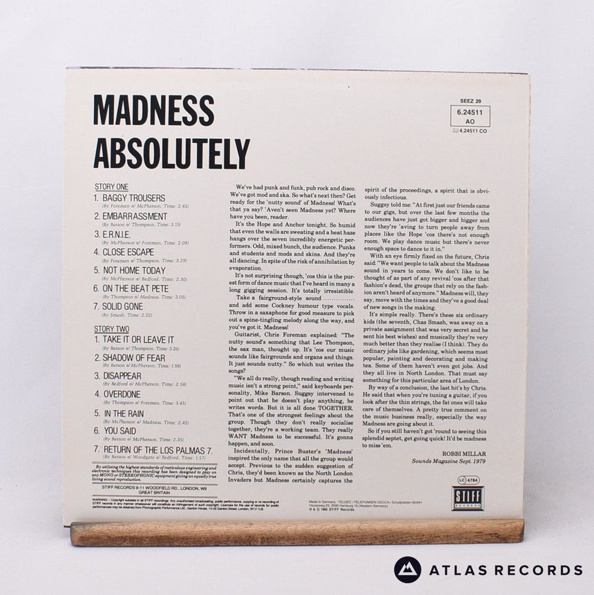 Madness - Absolutely - LP Vinyl Record - EX/EX