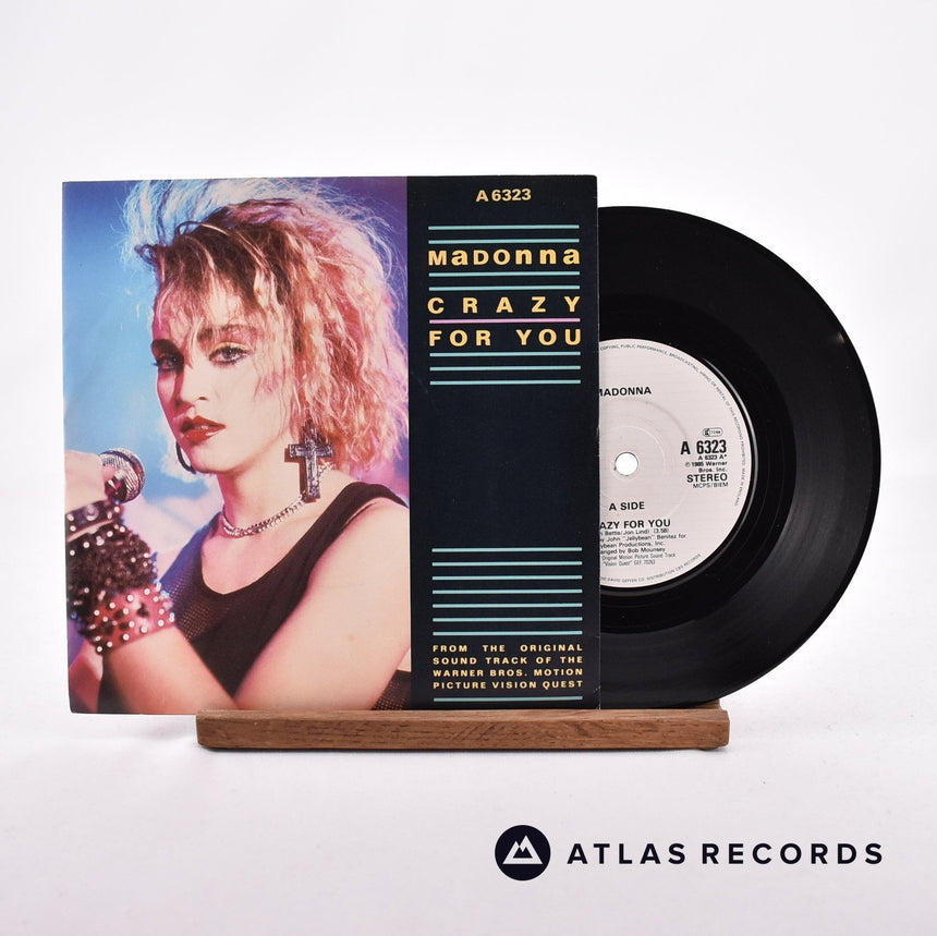 Madonna Crazy For You 7" Vinyl Record - Front Cover & Record