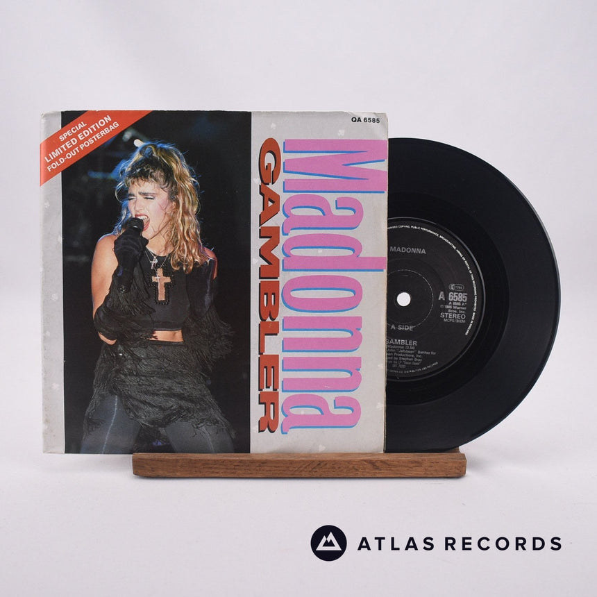 Madonna Gambler 7" Vinyl Record - Front Cover & Record