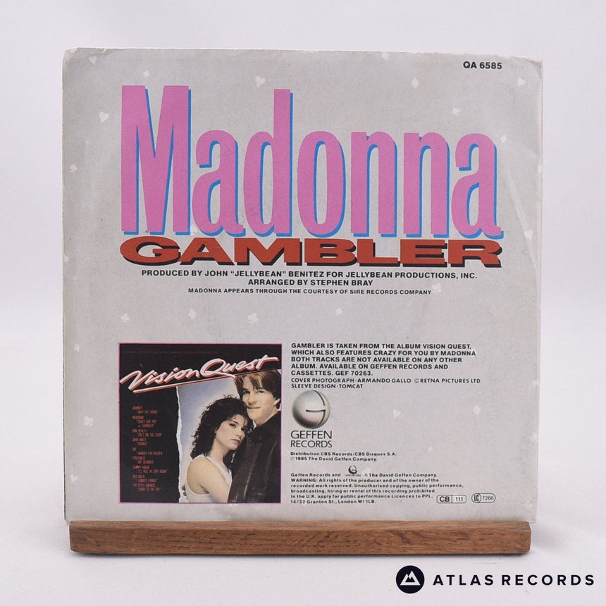 Madonna - Gambler - Limited Edition Poster Sleeve 7" Vinyl Record - VG+/EX