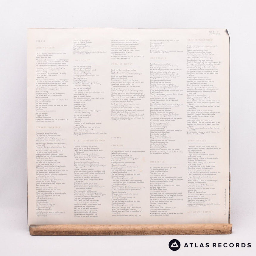 Madonna - Like A Prayer - LP Vinyl Record - EX/EX