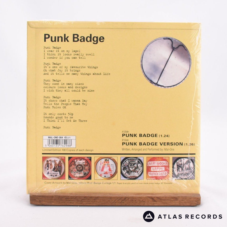 Mal-One - Punk Badge - 7" Vinyl Record - Mint (New)/Mint (New)