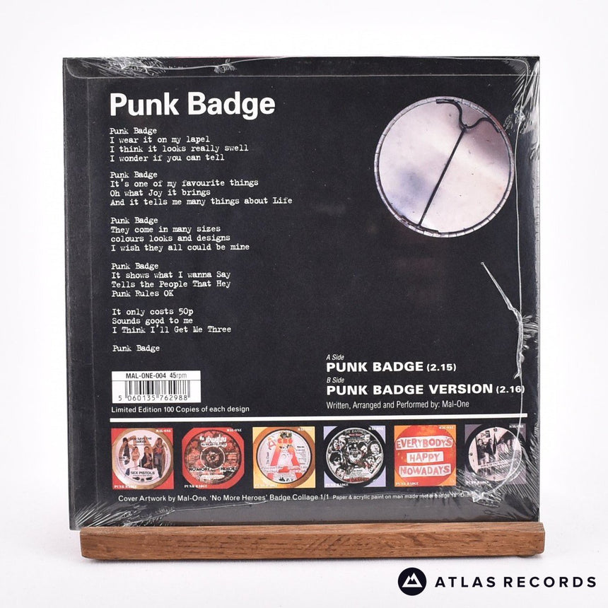 Mal-One - Punk Badge - 7" Vinyl Record - Mint (New)/Mint (New)