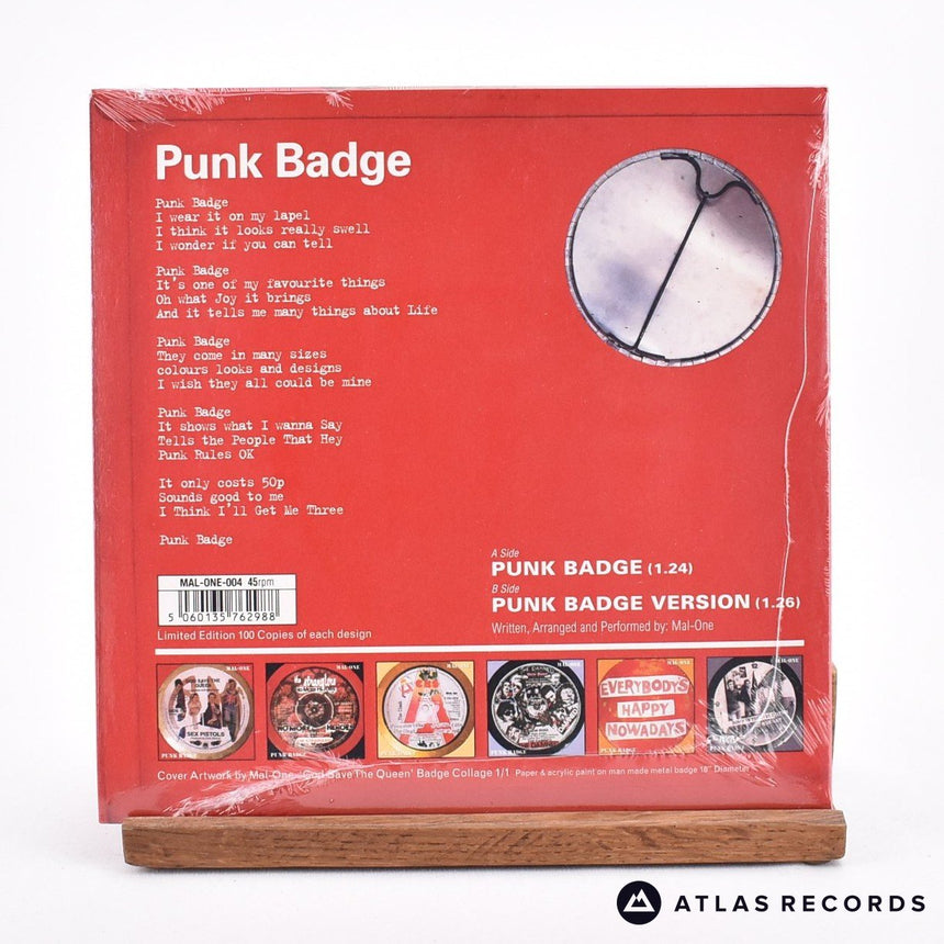 Mal-One - Punk Badge - 7" Vinyl Record - Mint (New)/Mint (New)