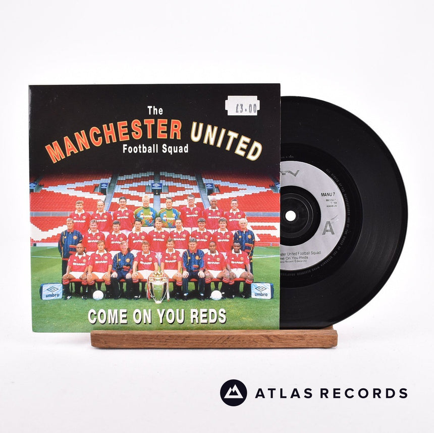 Manchester United Football Team Come On You Reds 7" Vinyl Record - Front Cover & Record