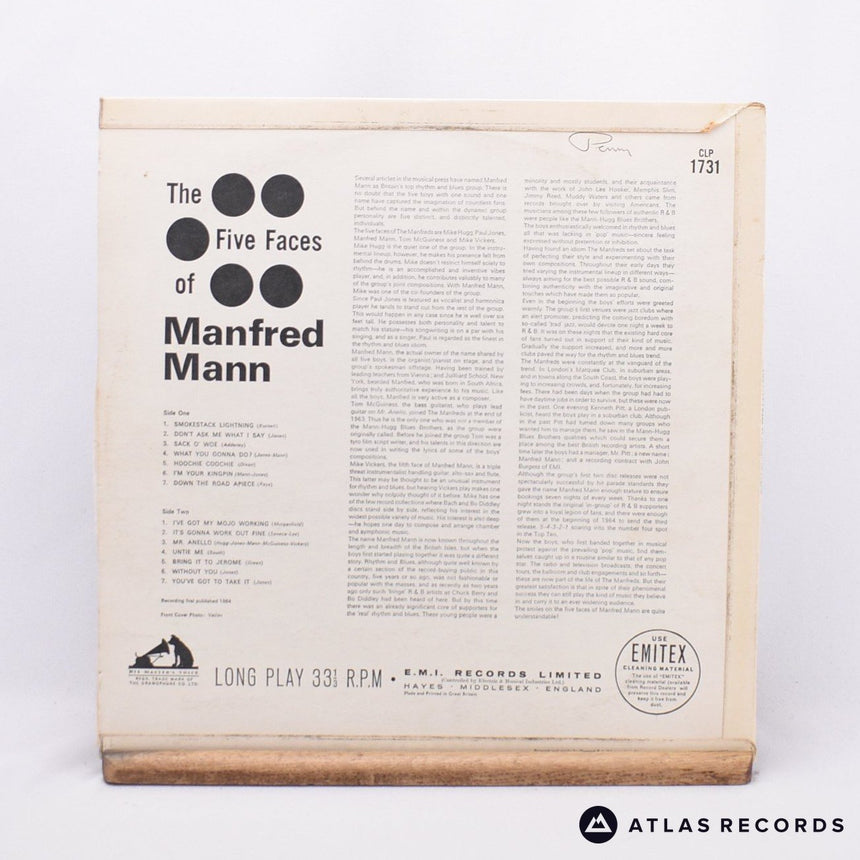 Manfred Mann - The Five Faces Of Manfred Mann - 1N 1N LP Vinyl Record - VG+/EX