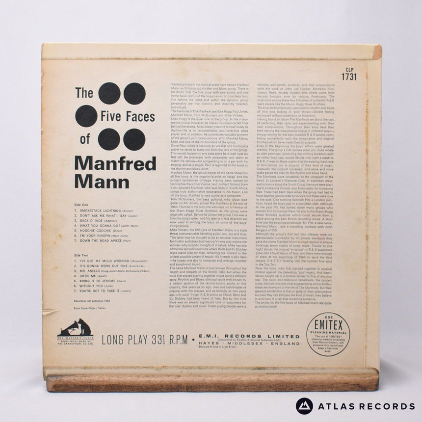 Manfred Mann - The Five Faces Of Manfred Mann - LP Vinyl Record - VG+/VG+