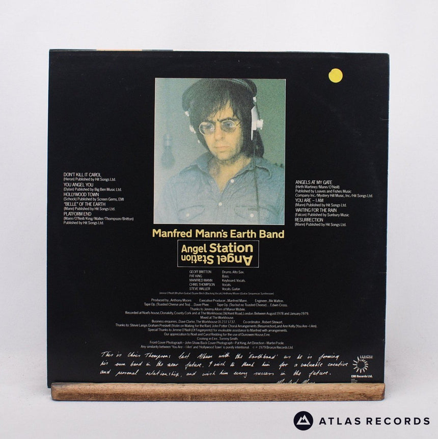 Manfred Mann's Earth Band - Angel Station - Lyric Sheet LP Vinyl Record - EX/EX
