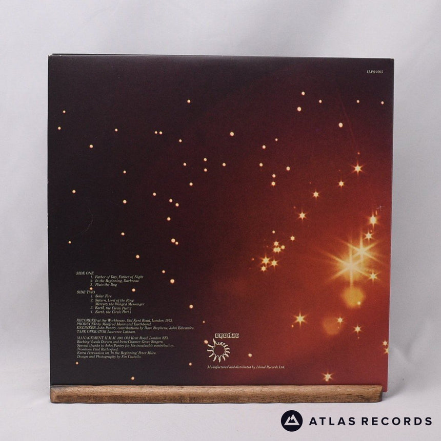 Manfred Mann's Earth Band - Solar Fire - A-2 B-1U LP Vinyl Record - EX/EX