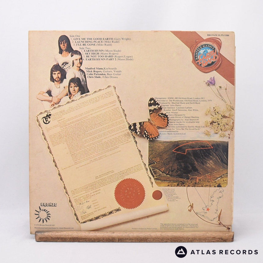Manfred Mann's Earth Band - The Good Earth - A-2 B-2 LP Vinyl Record - EX/VG+