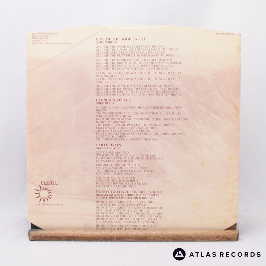 Manfred Mann's Earth Band - The Good Earth - A-2 B-2 LP Vinyl Record - EX/VG+