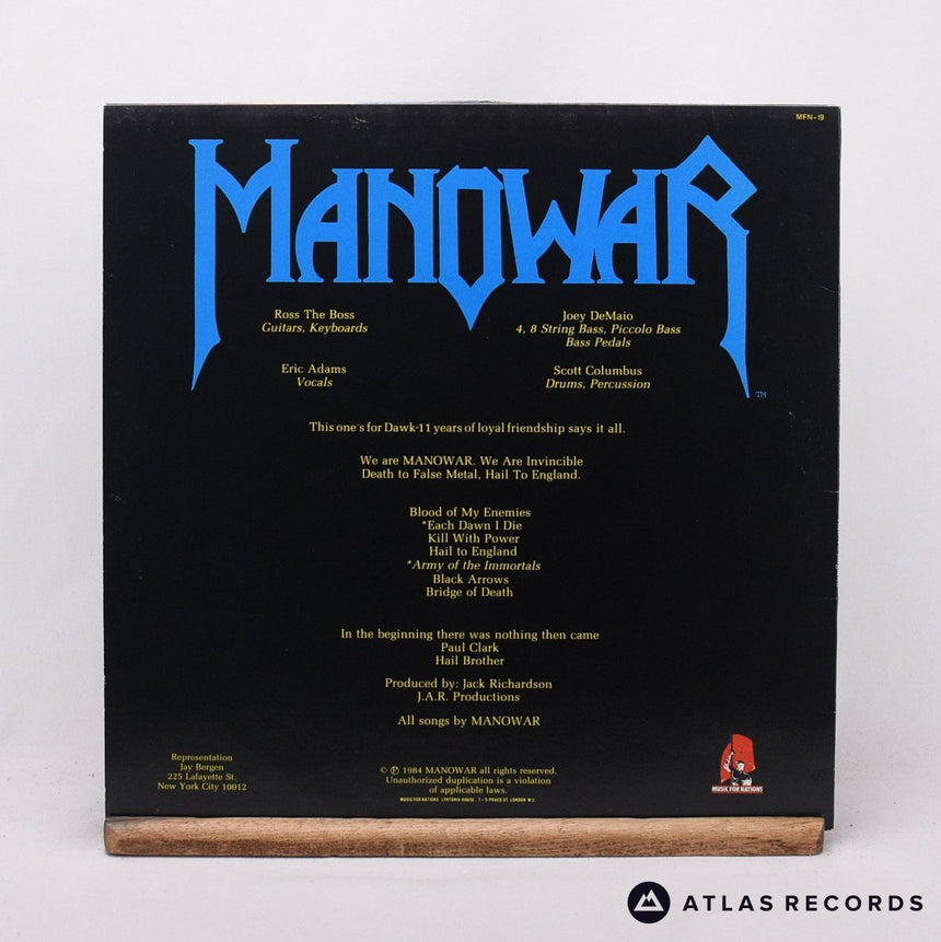 Manowar - Hail To England - Edp A1 B1 LP Vinyl Record - VG+/NM