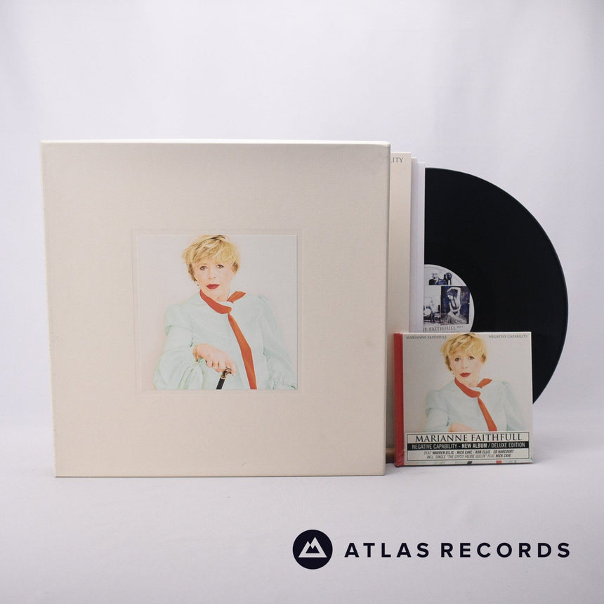 Marianne Faithfull Negative Capability CD + LP Box Set Vinyl Record - Front Cover & Record