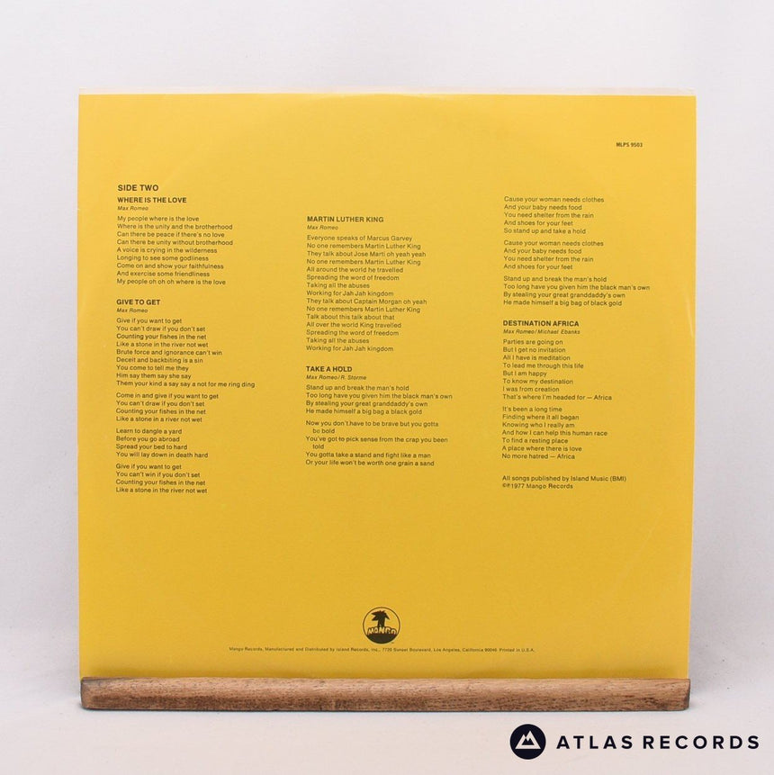 Max Romeo - Reconstruction - LP Vinyl Record - EX/EX