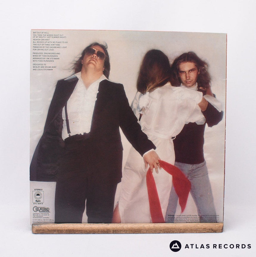 Meat Loaf - Bat Out Of Hell - Lyric Sheet LP Vinyl Record - EX/EX