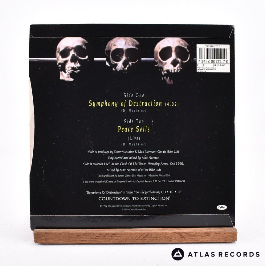 Megadeth - Symphony Of Destruction - Yellow 7" Vinyl Record - EX/EX