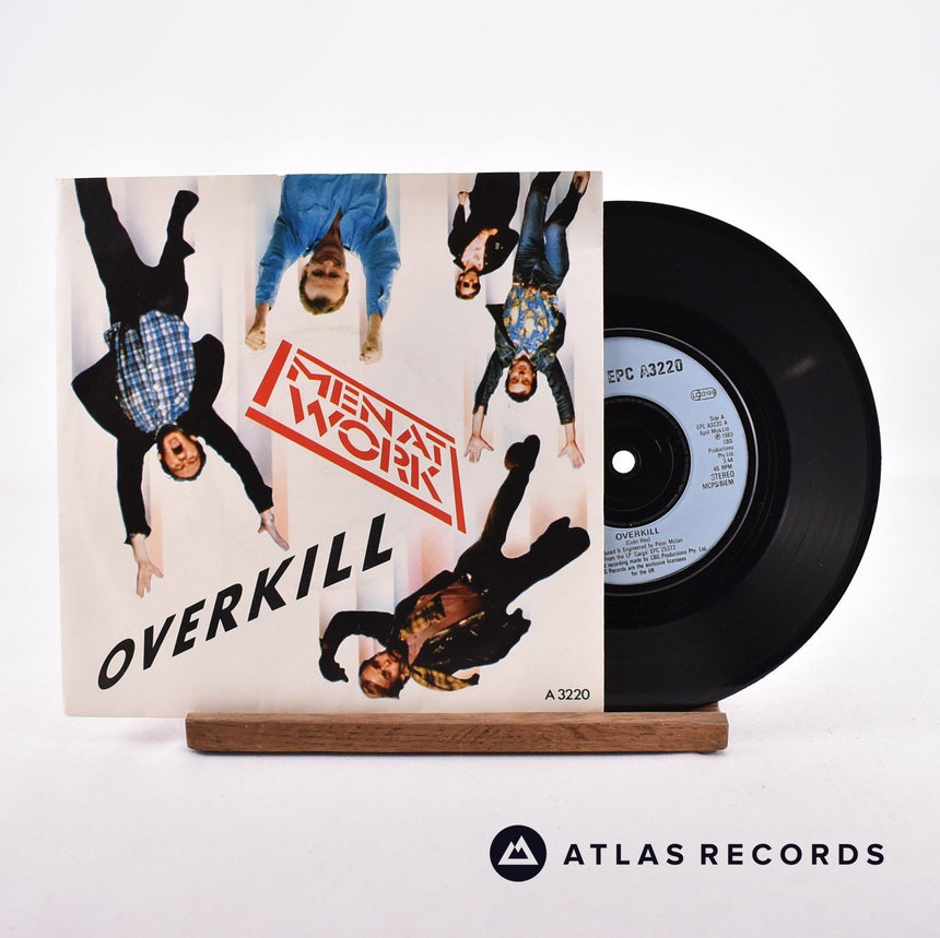 Men At Work Overkill 7" Vinyl Record - Front Cover & Record