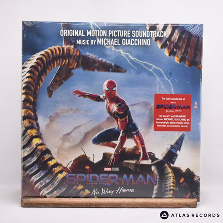 Michael Giacchino Spider-Man: No Way Home Double LP Vinyl Record - Front Cover & Record