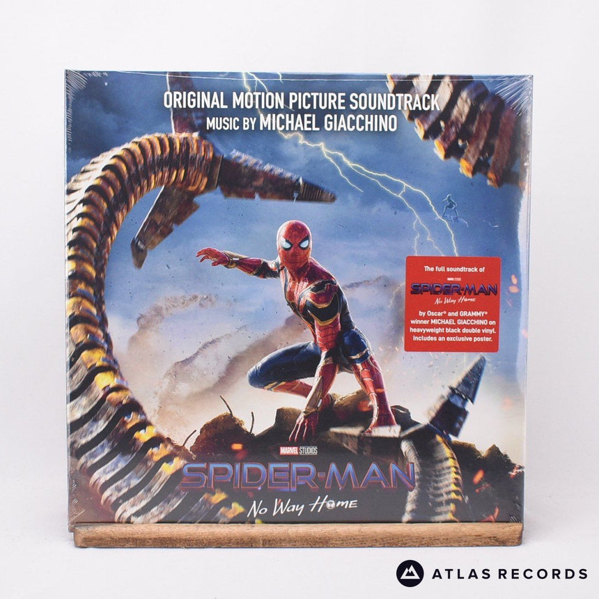 Michael Giacchino Spider-Man: No Way Home 2 x LP Vinyl Record - Front Cover & Record