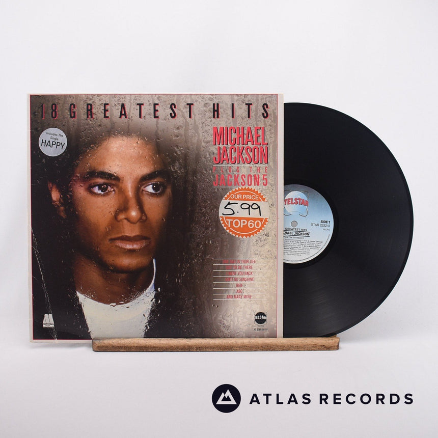 Michael Jackson 18 Greatest Hits LP Vinyl Record - Front Cover & Record