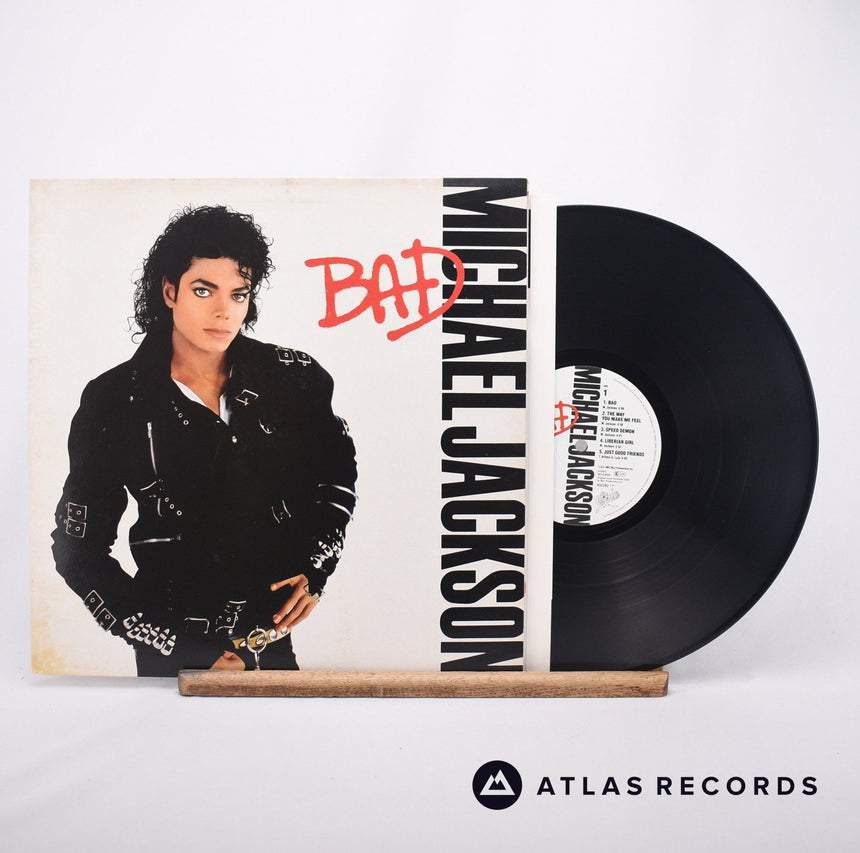 Michael Jackson Bad LP Vinyl Record - Front Cover & Record