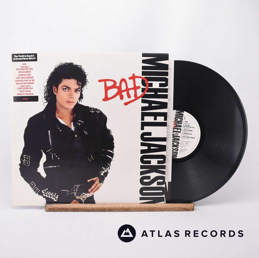 Michael Jackson Bad LP Vinyl Record - Front Cover & Record