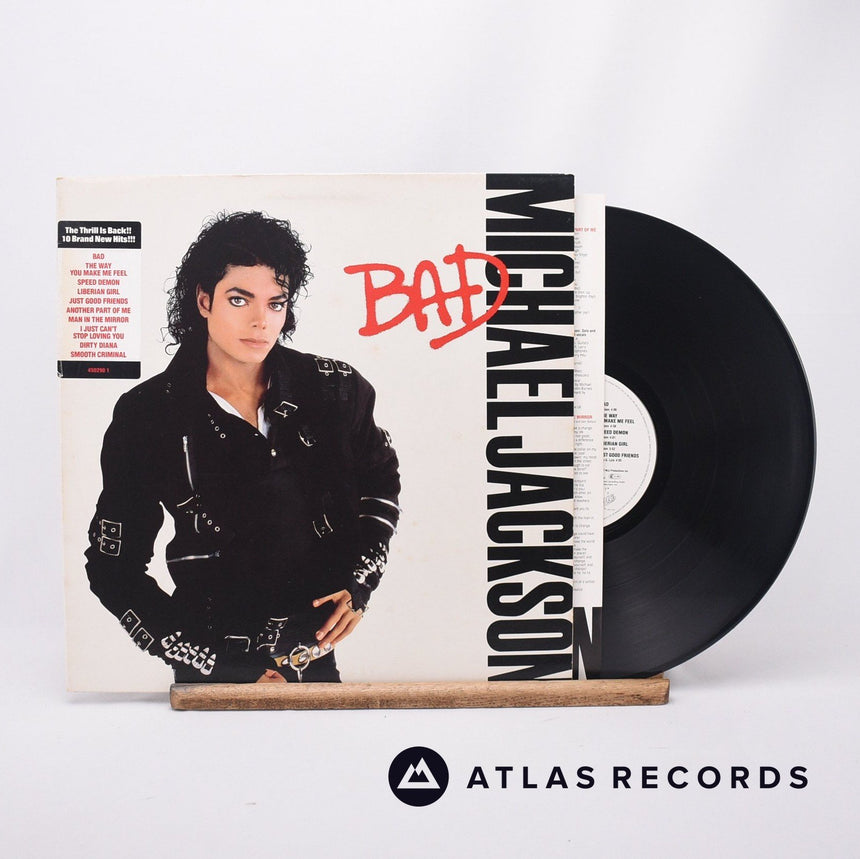 Michael Jackson Bad LP Vinyl Record - Front Cover & Record